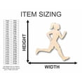 thumbnail image 2 of Unfinished Wood Running Girl Shape - Track Cross Country - Sports - Room Decor - up to 46" DIY 7" / 1/8", 2 of 3