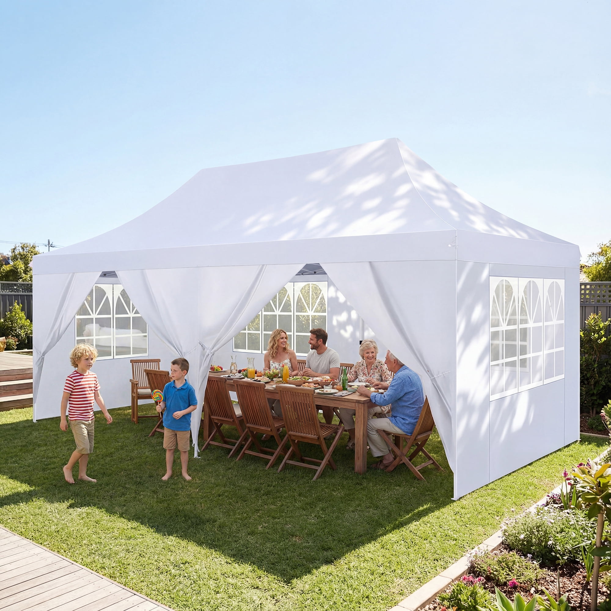 COBIZI 10'x20' Canopy with 6 Sidewalls, Event Tent with High
