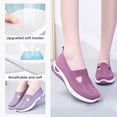 thumbnail image 3 of Women Casual Walking Shoes Breathable Slip On Sneakers with Arch Support Orthopedic Comfort for Senior Standing Non Slip(8.5#)Q, 3 of 7