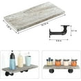 thumbnail image 3 of 2PCS Wall Mounted Rustic Wood Shelving with Industrial Pipe Brackets Home Decor, 3 of 7