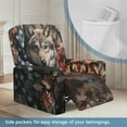 thumbnail image 3 of Yuyamidu Camo Reclining Chair Covers 4 Pieces Hunting Wolf Recliner Sofa Slipcovers with Pocket Easy to Install Recliner Couch Covers for Living Room Soft Furniture Protector, 3 of 8