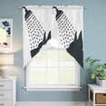 thumbnail image 6 of Swag Valance Curtains for Windows, Dogs Showering Light Filtering Kitchen Curtains with Rod Pocket, Modern Abstract Art Funny Animals Window Treatment Valances for Living Room, 36x36 - 2 PCS, 6 of 9