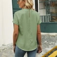 thumbnail image 3 of Otvok Womens Tops Plus-Size Solid Short Sleeve Round-Neck Casual Blouse T-Shirts, 3 of 6