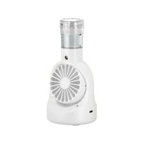 Qocolhg Small Desktop Fan Portable Handheld Fan with Mister, 4 Speed Mode, USB Rechargeable Personal Fan Spray Water Mist Fan Cooling Fans for Bedroom, Office, Home, Travel, Quiet, White, Clearance