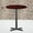 Mahogany, variant on BizChair 36'' Round Black Laminate Table Top with 30'' x 30'' Bar Height Table Base