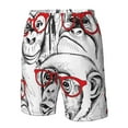 thumbnail image 5 of Kll Monkey Men'S Casual Summer Beach Shorts Hawaiian Shorts With Pockets-Small, 5 of 9
