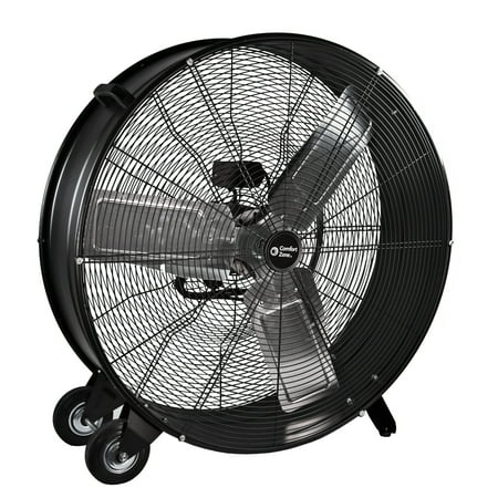 

Comfort Zone 30” High-Velocity 2-Speed Direct-Drive Industrial Drum Fan All-Metal Construction Rubber Wheels Easy to Grab Handle & Balanced Aluminum Blades