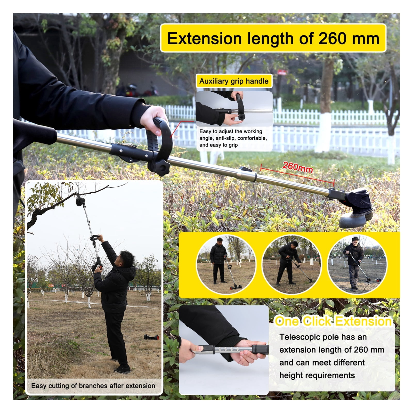 Gardening Tool And Equipment Household Electric Lawn Mower Cordless Rechargeable Lawn Trimmer Professional Electric Brush Cutter ,2 IN 1 Trimmer & Edger