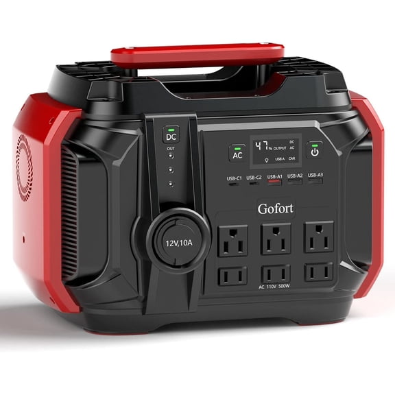 Multi-Outlet Portable Power Station 540Wh - Reliable Backup Generator for Outdoor Adventures & Emergency Use