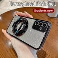 thumbnail image 3 of Gradient Glitter CD Ring Holder Phone Case For Samsung Galaxy A05 A15 A25 A35 A55 A05S A04S A14 A24 A34 A54 5G A73 A53 A33 Cover, 3 of 5