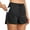 Black, variant on Abcnature Plus Size Shorts, Womens Athletic Shorts, Fashion Women Yoga Lounge Casual Bandage Pocket Solid Shorts, Comfy Beach Shorts, Yoga Pants, Cycling Sport Shorts Black L