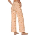 thumbnail image 7 of SCRAWLGOD Stars Print Orange Women's Palazzo Trousers Pants High Waisted Casual Long Pants Comfortable Stretchy Wide Leg Slacks with Side Pockets, XL, 7 of 7