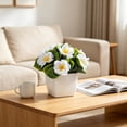 thumbnail image 4 of Artificial Peach Flower Decoration Fake Flower Small Potted Home Decoration Artificial Green Desktop Ornament Decoration, 4 of 6