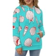 thumbnail image 4 of Sea Shells Pattern(2) 3D Print Hoodie Men Women Autumn Thin Pullover Sweatshirt Vintage Streetwear Tops, 4 of 6