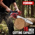 thumbnail image 4 of EWORK 15 Amp 16" Electric Chainsaw with Tool-Less Chain Tensioner Corded Electric Chain Saw with Auto Oiling for Tree Cutting, Pruning, Firewood, 4 of 8