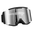 thumbnail image 3 of Skiing Protection Goggles, Ski Goggles Scratch Proof Air Flow System Anti Fog Double Layer Lenses  For Climbing ANGGREK Lente plateada con montura negra, 3 of 8