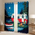 thumbnail image 2 of Manfei Cartoon Rv Pattern Blackout Curtains Set of 2 (52x84 Each),Night Sky Curtain,Blue, 2 of 7