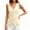 Beige, variant on Summer Scoop Neckline Women Solid Slim Fit Button Down Vest Waistcoat Tops