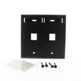 thumbnail image 2 of Leviton Black Quickport 2-Port 2-Gang ID Window Wallplate 42080-2EP, 2 of 6
