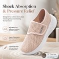 thumbnail image 4 of Qaltryn Wide Toe Sneakers for Women Breathable Mesh Slip-On Sneakers with Adjustable Strap Lightweight Comfort Sneakers Cushion Casual Womens Walking Shoes Non Slip Sole for Everyday Wear, 4 of 9