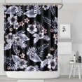 thumbnail image 2 of Floral Shower Curtain Watercolor Botanical Bathroom Decor Rustic Flower Design Fabric Bath Curtain for Tub Country Style Home Accessories with Hooks，72x84in(180*210cm), 2 of 5