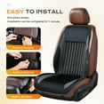 thumbnail image 4 of Coverado Heated Car Seat Cover, Faux Leather&Ultra-Soft Fuzzy Car Seat Heater with Intelligent controller, Universal Fit for Most Cars, Black, 4 of 9