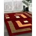 thumbnail image 2 of Ahgly Company Indoor Rectangle Abstract Chocolate Brown Abstract Area Rugs, 8' x 10', 2 of 6