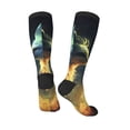thumbnail image 5 of Lsque Firefly Forest Fox Printed Crew Socks Men's Women's LightWeight Thin Casual Calf Socks ,Knee High Socks,Cotton Socks, 5 of 9