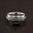 thumbnail image 4 of 100S JEWELRY White Gold Tungsten Rings For Men Women Wedding Band SandBlasted Finish Dome Edge Sizes 6-16 (Tungsten, 13.5), 4 of 6