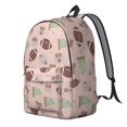 thumbnail image 2 of Football Flag Pink Pattern Backpack for School, Cute School Bag with Adjustable Shoulder Straps and Padded Back, 15.7"x11.8"x5.5", 2 of 5