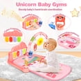 thumbnail image 2 of Huge Wave Baby Play Mat, Baby Play Gym Funny Piano Tummy Time, Activity Mat with 5 Infant Learning Sensory Toys, Music and Lights Boy & Girl Gifts for Newborn Baby 0 to 3 6 9 12 Months, 2 of 7