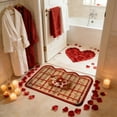 thumbnail image 4 of Upgraded Valentines Day Carpet Entrance Door Mat Household Absorbent Nonslip Foot Mat Dirt Proof Mat Bathroom Nonslip Mat Size 15.7x23.6 In L, 4 of 7