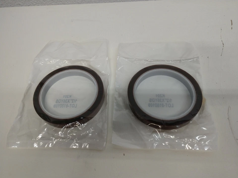 CIRCLE- High Temp Resistant Tape 2 Pack K201 Polyimide Film Kapton High Temp 1/2" X36Yds