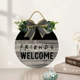 thumbnail image 3 of Eveokoki 12" Door Decor Sign,Rustic Hanging Friends Welcome Wooden Signs Family Sign Rustic Wall Decor Indoor and Outdoor Vintage Wooden Decoration Farmhouse Primitive, 3 of 5