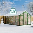 thumbnail image 5 of Yeshouse Walk-In 8x12 FT Polycarbonate Greenhouse, Sturdy Aluminum Frame, Swing Door & Vent Windows for Backyard, 5 of 7