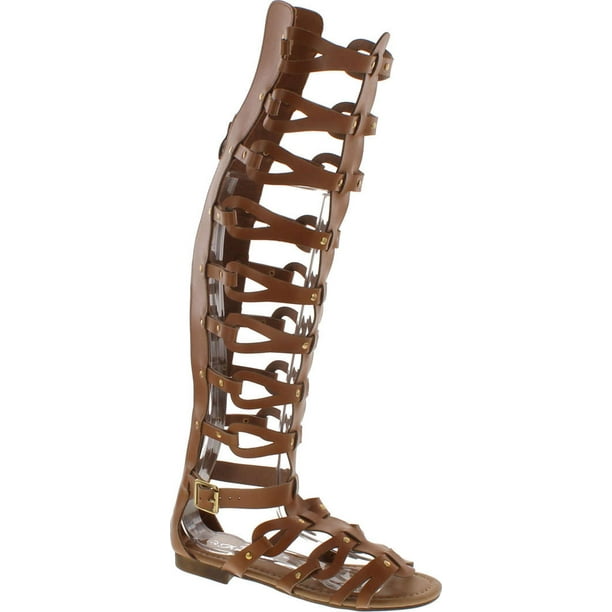womens caged flat sandals