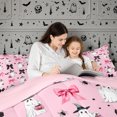 thumbnail image 4 of Erosebridal Witch Ghost Twin Comforter Sets 2pcs,Cute Halloween Bedding Set,Hot Pink,Reversible,1 Comforter and 1 Pillowcase, 4 of 6