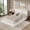 White, variant on Queen Upholstered Bed Frame, AirFrame Low Profile Cloud Bed, Corduroy Upholstered Headboard, 360° Foam Edging, No Box Spring Needed, Easy Assembly, for Bedroom Guest Room, Black