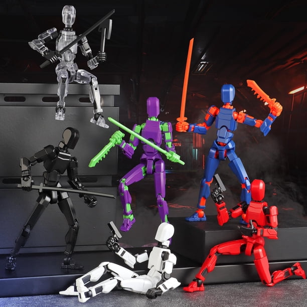 Set de figuras de acción BOZOBO T13 Titan 13 Robot impreso en 3D, 6 piezas
