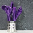 thumbnail image 3 of Chef Craft Premium Silicone Mixing Spoon, 11 inch, Purple, 3 of 5