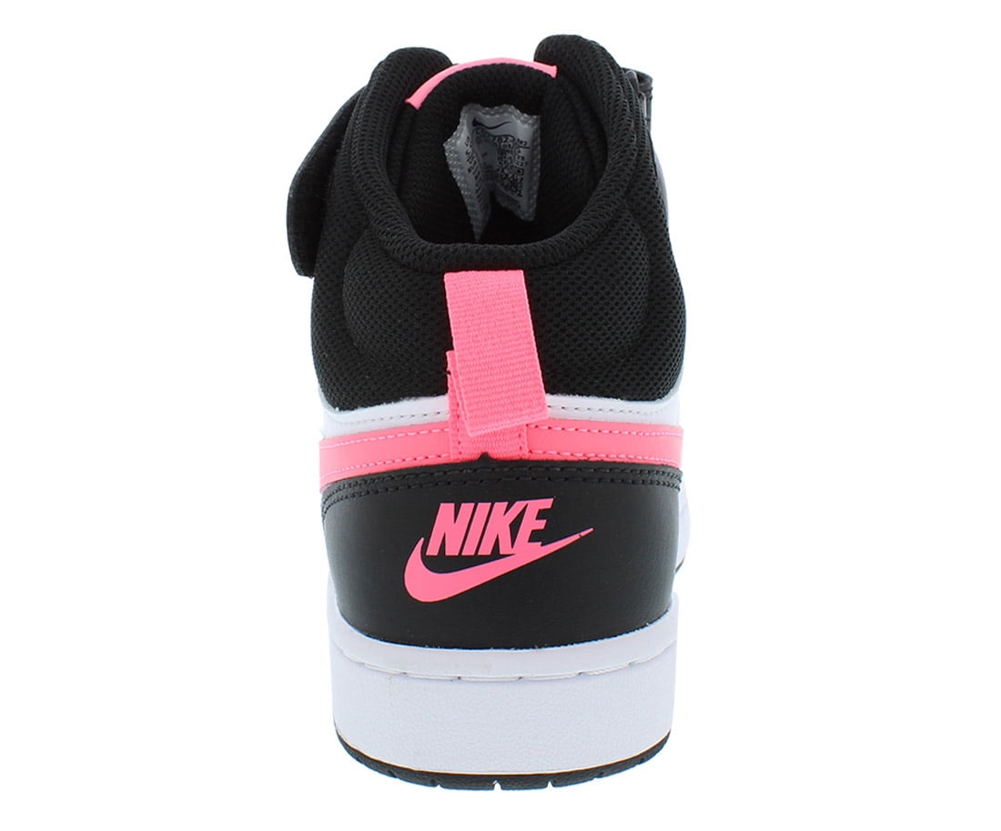 Nike Boy's Court Borough Mid 2 (Big Kid) Black/Sunset Pulse/White 4 Big Kid M