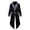 Black-F, variant on Penkiiy Swallow-tail Coat for Men Clearance Men Patchwork Turn-down Collar Long-sleeved Robe Dress Costume Coat Blue Swallow-tail Coat