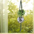 thumbnail image 4 of Colgador de macramé para plantas, soporte para plantas de interior y exterior, para colgar plantas en macetas y flores (verde militar), 4 of 6