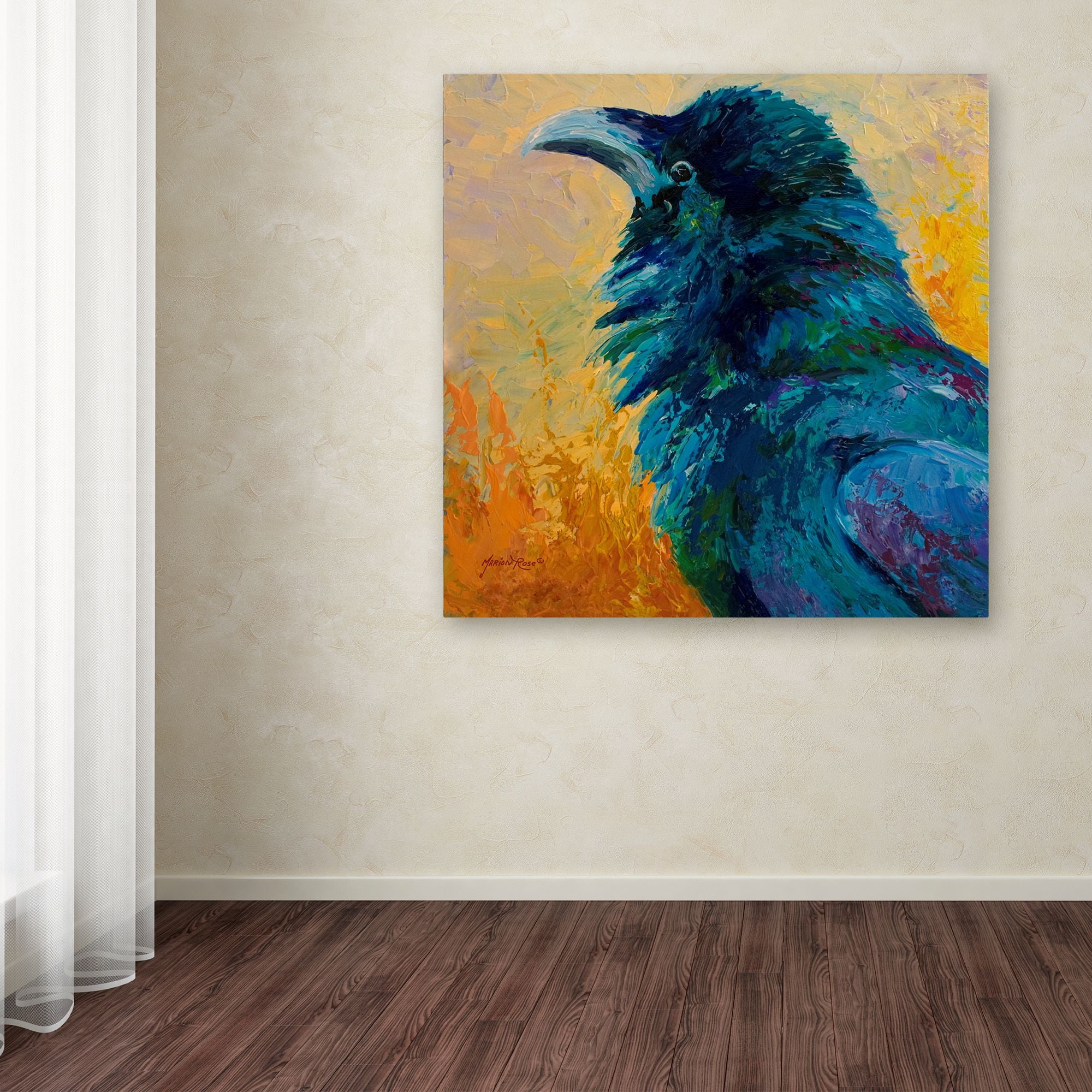 Trademark Fine Art 'Crow Study' Canvas Art by Marion Rose