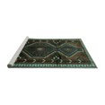 thumbnail image 2 of Ahgly Company Machine Washable Indoor Rectangle Persian Turquoise Blue Traditional Area Rugs, 6' x 9', 2 of 4