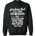 thumbnail image 2 of OXI Crewneck Sweatshirt - Little Things Inside Your Head, Basic Casual Sweatshirts for Men's and Women Fleece Sweatshirt Long Sleeve - Dark Heather 3X-Large, 2 of 2