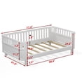 thumbnail image 3 of Mirightone Twin Size Montessori Bed with Guardrails and Removable Side Rails, Low to Ground Wood Bed Frame, 3 of 8