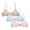 Pink, variant on 3 Pack Lace Bras for Women Fashion Comfortable Smooth Finish Semi Sheer Bralettes Cute Bra