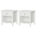 thumbnail image 6 of Lavish Home End Tables with Drawer and Storage Shelf, White, Set of 2, 6 of 6