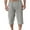 #197-Gray, variant on Ceisia Men's Relaxed Cotton Linen Capris Drawstring Elastic Waist Side Pockets Casual Summer Pants Khaki L Gifts for Father